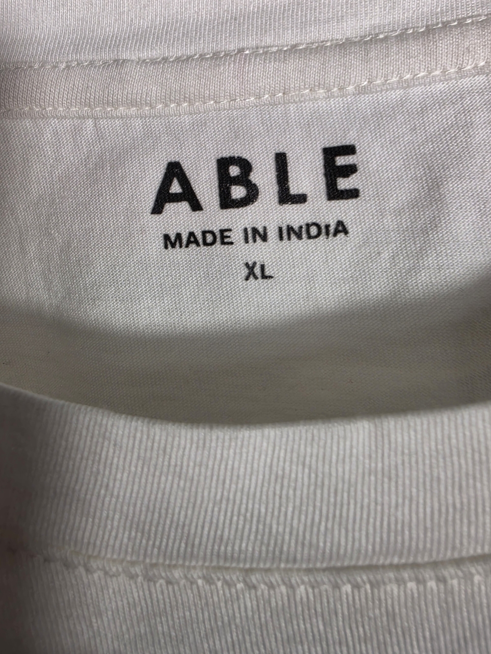 ABLE White Crewneck Tee - XL
